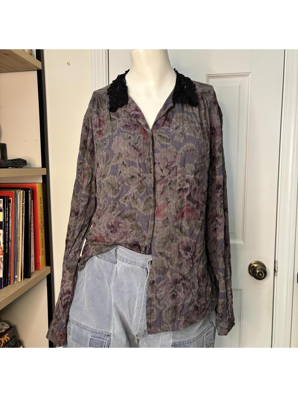 Carole Little S Vintage 80s Floral Button Up